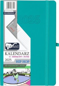 Kalendarz 2025 A5 12M + notes Hip Hop turkusowy EDUKAMP 1