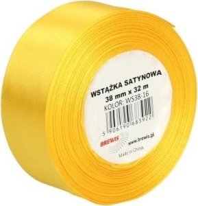 Wstążka satynowa żółta 38mmx32m EDUKAMP 1
