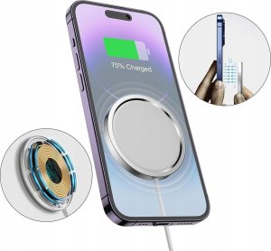 QIKtech szybka ładowarka bezprzewodowa indukcyjna Magsafe do IPHONE USB-C 1m (biała) 5