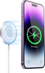 QIKtech szybka ładowarka bezprzewodowa indukcyjna Magsafe do IPHONE USB-C 1m (biała) 6