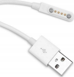 QIKtech KABEL USB ŁADUJĄCY ŁADOWARKA ZEGARKA SMARTWATCH GARETT KIDS XD 4PIN MAGNES (biały) 1