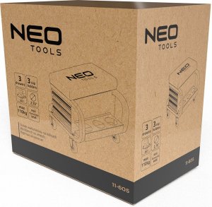 Neo Stołek warsztatowy na kółkach z szufladami na narzędzia (11-605) 5