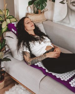 DUŻA MATA DO AKUPRESURY Z KOLCAMI ROZMIAR XXL SKUTECZNA NA BÓL Z POKROWCEM 5