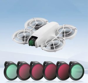 ZESTAW 6 FILTRÓW BRDRC DO DRONA  DJI NEO - SZARE ND8, ND16, ND32, ND64, POLARYZACYJNE CPL, ULTRAFIOLETOWY MCUV 8