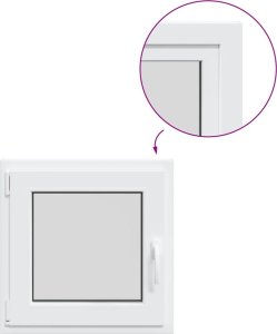 vidaXL Okno piwniczne RISOR 50x50 cm uchylno-rozwierne DIN lewe białe 2