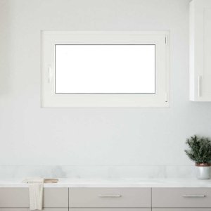 vidaXL Okno piwniczne RISOR 100x50cm uchylno-rozwierne DIN prawe białe 1