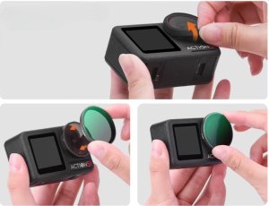 ZESTAW 6X FILTR POLARYZACYJNY CPL + ULTRAFIOLETOWY UV + SZARY ND8 ND16 ND32 ND64 DO DJI OSMO ACTION 3, 4, 5PRO 7