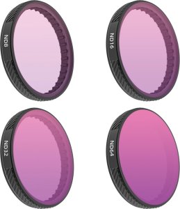 ZESTAW 4X FILTR SZARY DO DJI OSMO ACTION 3, 4, 5 PRO - ND8 / ND16 / ND32 / ND64 1