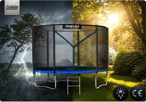 NeoSport Trampolina ogrodowa 6ft/183cm z siatką zewnętrzną i drabinką 8