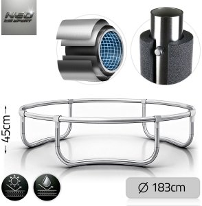 NeoSport Trampolina ogrodowa 6ft/183cm z siatką zewnętrzną i drabinką 10