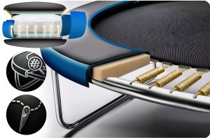 NeoSport Trampolina ogrodowa 6ft/183cm z siatką zewnętrzną i drabinką 13