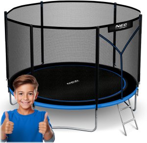 NeoSport Trampolina ogrodowa 6ft/183cm z siatką zewnętrzną i drabinką 14