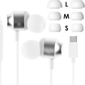 Słuchawki przewodowe douszne USB Typ-C MAG-C Airbass (biały) 3