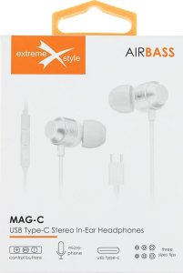 Słuchawki przewodowe douszne USB Typ-C MAG-C Airbass (biały) 7