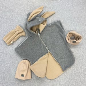 Patulove ponczo samochodowe FUNNY BUNNY rozm. S Beżowy 2