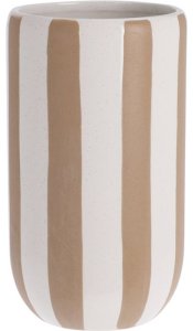 Ceramiczny wazon w grube pionowe pasy, Ø 12 x 20 cm 1
