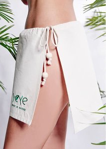 Yeye Spódnica na saunę bez fig w 100% bawełna Ecru M 6