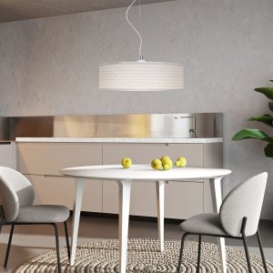 HEXE Lampa wisząca GARDA 400 biała 1 x E27 HX0292 2