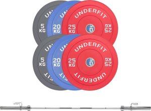 Sztanga olimpijska bumper color 180 cm UNDERFIT 114 kg 1