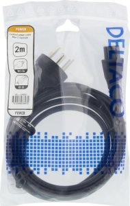 Power cable, 2m, DK 2-5a to IEC C5, 2.4A, earthed, black 2