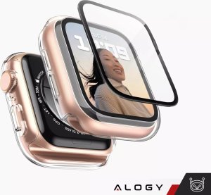 Obudowa ochronna z szkłem Alogy Protector Case 2w1 nakładka etui do Apple Watch 10 42mm Przezroczysta 15