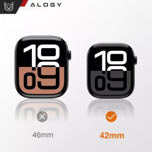 Obudowa ochronna z szkłem Alogy Protector Case 2w1 nakładka etui do Apple Watch 10 42mm Przezroczysta 2