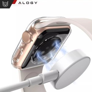 Obudowa ochronna z szkłem Alogy Protector Case 2w1 nakładka etui do Apple Watch 10 42mm Przezroczysta 5