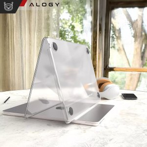 Etui do Apple Macbook Air 13.6 - M2/M3 2022/2023/2024/2025 Alogy AirGuard Elastyczna obudowa Matowa Przezroczysta Biel 12