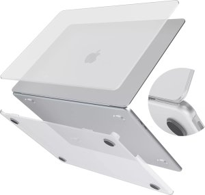 Etui do Apple Macbook Air 13.6 - M2/M3 2022/2023/2024/2025 Alogy AirGuard Elastyczna obudowa Matowa Przezroczysta Biel 15