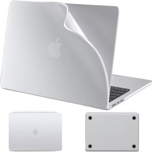 Etui do Apple Macbook Air 13.6 - M2/M3 2022/2023/2024/2025 Alogy AirGuard Elastyczna obudowa Matowa Przezroczysta Biel 17