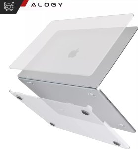 Etui do Apple Macbook Air 13.6 - M2/M3 2022/2023/2024/2025 Alogy AirGuard Elastyczna obudowa Matowa Przezroczysta Biel 2