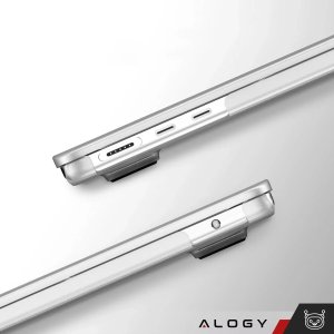 Etui do Apple Macbook Air 13.6 - M2/M3 2022/2023/2024/2025 Alogy AirGuard Elastyczna obudowa Matowa Przezroczysta Biel 7
