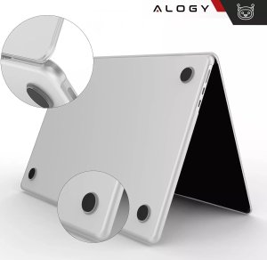 Etui do Apple Macbook Air 13.6 - M2/M3 2022/2023/2024/2025 Alogy AirGuard Elastyczna obudowa Matowa Przezroczysta Biel 8