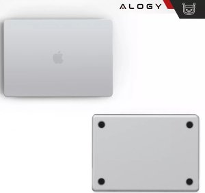 Etui do Apple Macbook Air 13.6 - M2/M3 2022/2023/2024/2025 Alogy AirGuard Elastyczna obudowa Matowa Przezroczysta Biel 10