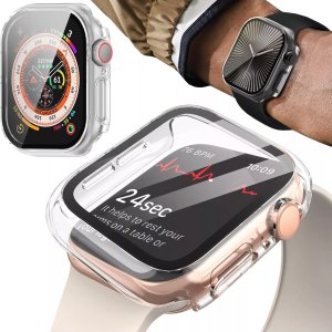 Obudowa ochronna z szkłem Alogy Protector Case 2w1 nakładka etui do Apple Watch 10 46mm Przezroczysta 16