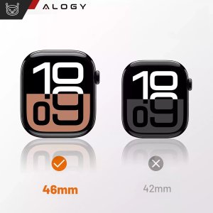 Obudowa ochronna z szkłem Alogy Protector Case 2w1 nakładka etui do Apple Watch 10 46mm Przezroczysta 2