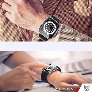 Obudowa ochronna z szkłem Alogy Protector Case 2w1 nakładka etui do Apple Watch 10 46mm Przezroczysta 4
