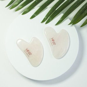 Kamień Gua Sha do masażu i relaksu - różowy kwarc 1