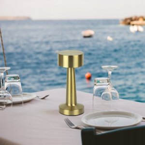 Lampa stołowa Emos Ładowany stolowa lampa RIWIA 1W 120lm CCT zmienne kolory 1800mAh złoty 2