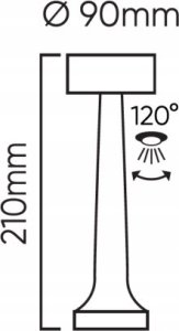 Lampa stołowa Emos Ładowany stolowa lampa RIWIA 1W 120lm CCT zmienne kolory 1800mAh złoty 4