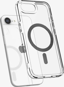 SPIGEN futerał ULTRA HYBRID MAG kompatybilny z MagSafe do IPHONE SE 4 2025 carbon fiber 3