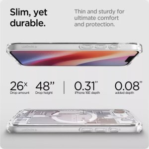 SPIGEN futerał ULTRA HYBRID MAG kompatybilny z MagSafe do IPHONE SE 4 2025 zero one white 13