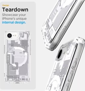 SPIGEN futerał ULTRA HYBRID MAG kompatybilny z MagSafe do IPHONE SE 4 2025 zero one white 10