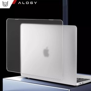 Etui do Apple Macbook Air 13 13.3" - 2018-2021 (M1 A2337/A2179/A1932) Alogy AirGuard Elastyczna obudowa Matowa Przezroczysta Biel 11