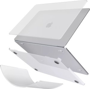 Etui do Apple Macbook Air 13 13.3" - 2018-2021 (M1 A2337/A2179/A1932) Alogy AirGuard Elastyczna obudowa Matowa Przezroczysta Biel 15