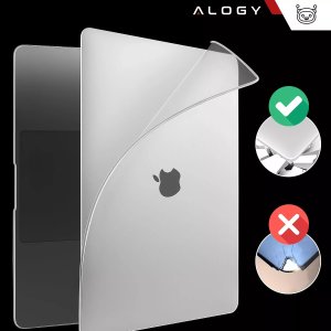 Etui do Apple Macbook Air 13 13.3" - 2018-2021 (M1 A2337/A2179/A1932) Alogy AirGuard Elastyczna obudowa Matowa Przezroczysta Biel 3