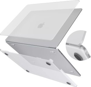 Etui do Apple Macbook Air 13 13.3" - 2018-2021 (M1 A2337/A2179/A1932) Alogy AirGuard Elastyczna obudowa Matowa Przezroczysta Biel 8