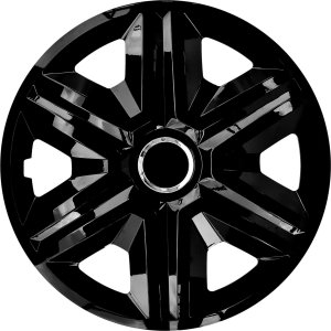 Komplet kołpaków uniwersalnych Fast Black ring 16 cali 3