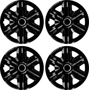 Komplet kołpaków uniwersalnych Fast Black ring 16 cali 4