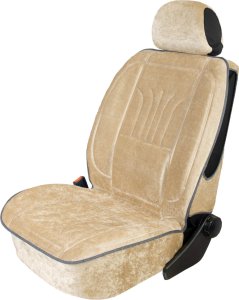 Mata pokrowiec uniwersalny ergonomiczny na fotel XL welur beż 1